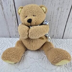 Kids II Brown Teddy Bear Praying Patches Plush Toy Praying Prayer See Photos